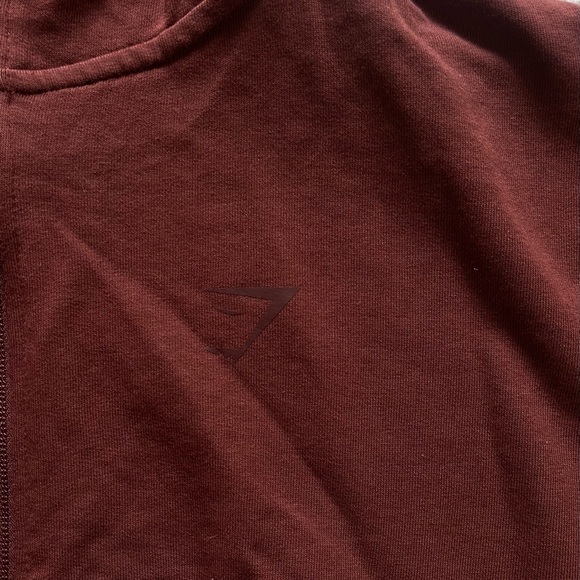 Gymshark Cropped Hoodie Women’s Small Pullover Maroon Full Zipped - Picture 6 of 9